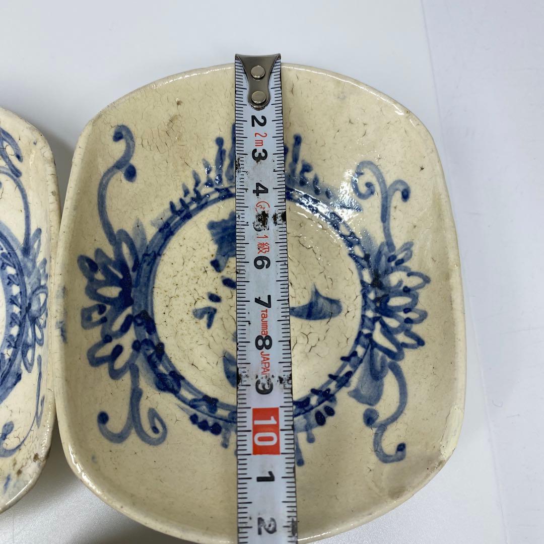 尾形乾山　染付皿5枚　共箱　トヒオ　東さ7-0323☆2F