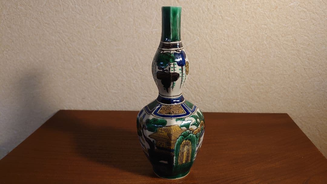 古九谷　九谷焼　吉田屋　青九谷　山水　蔵出し　１客