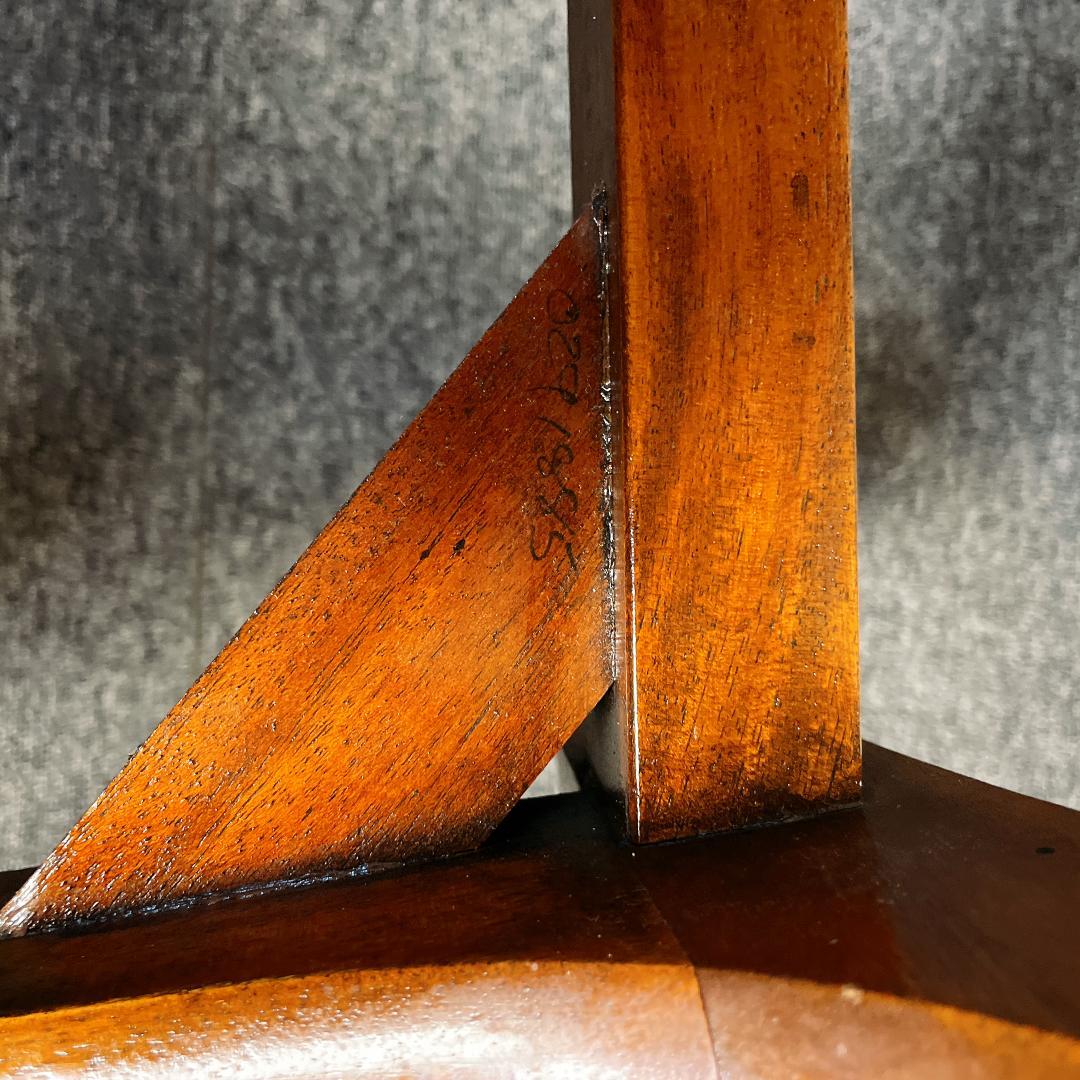 英国　アンティーク　ダイニングチェア 椅子 彫刻 ツイストレール マホガニー