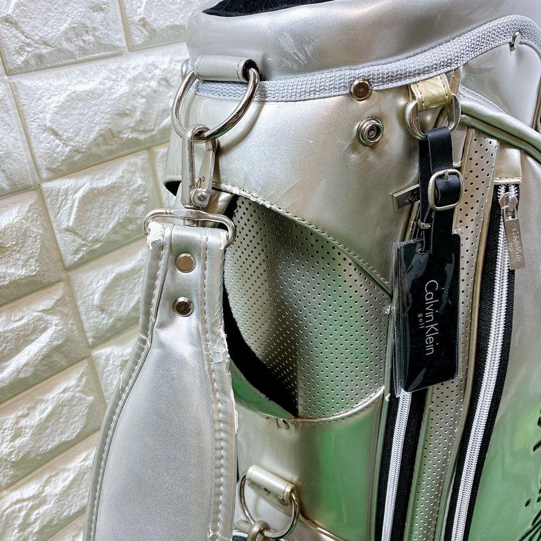   キャディーバック　シルバー スタンド式　ネームプレート