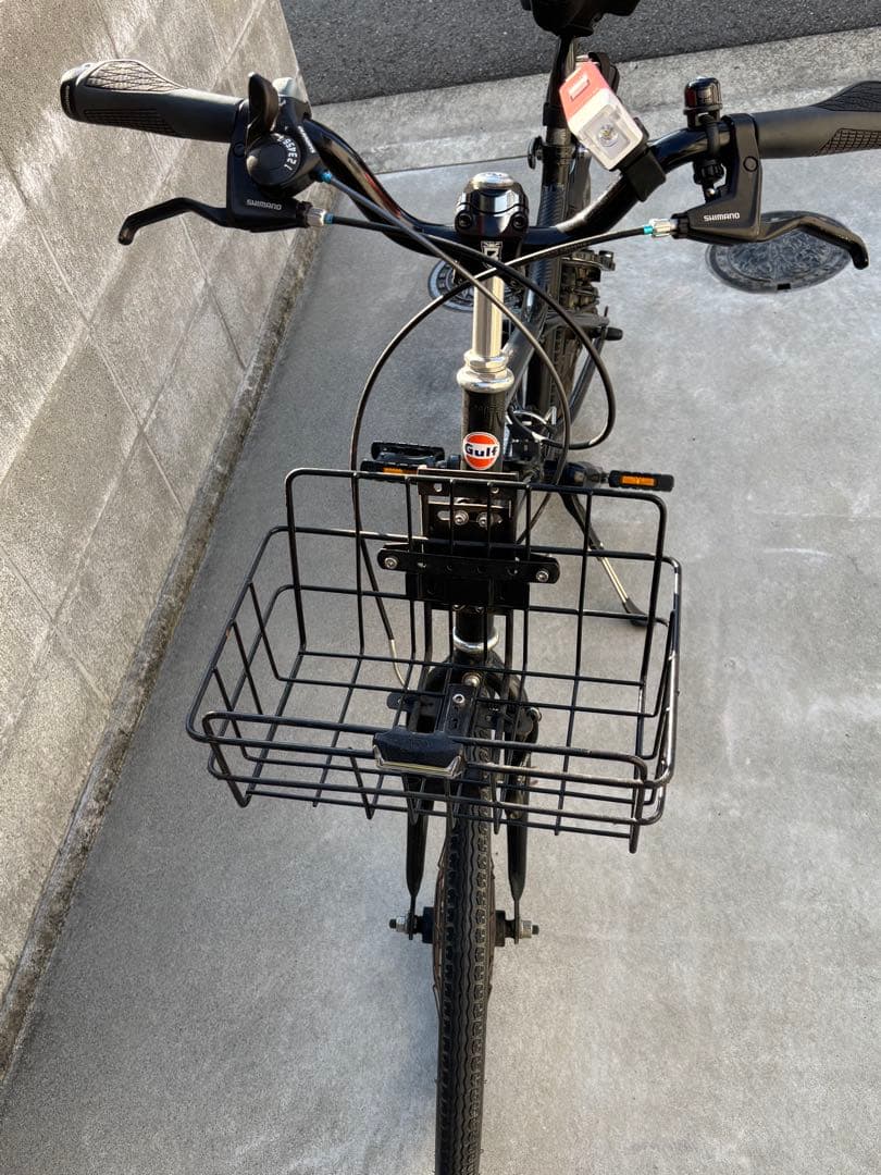 ミニ自転車 黒 バスケット付き