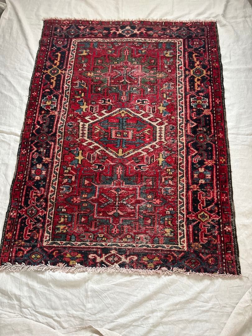 アンティーク手織りラグ