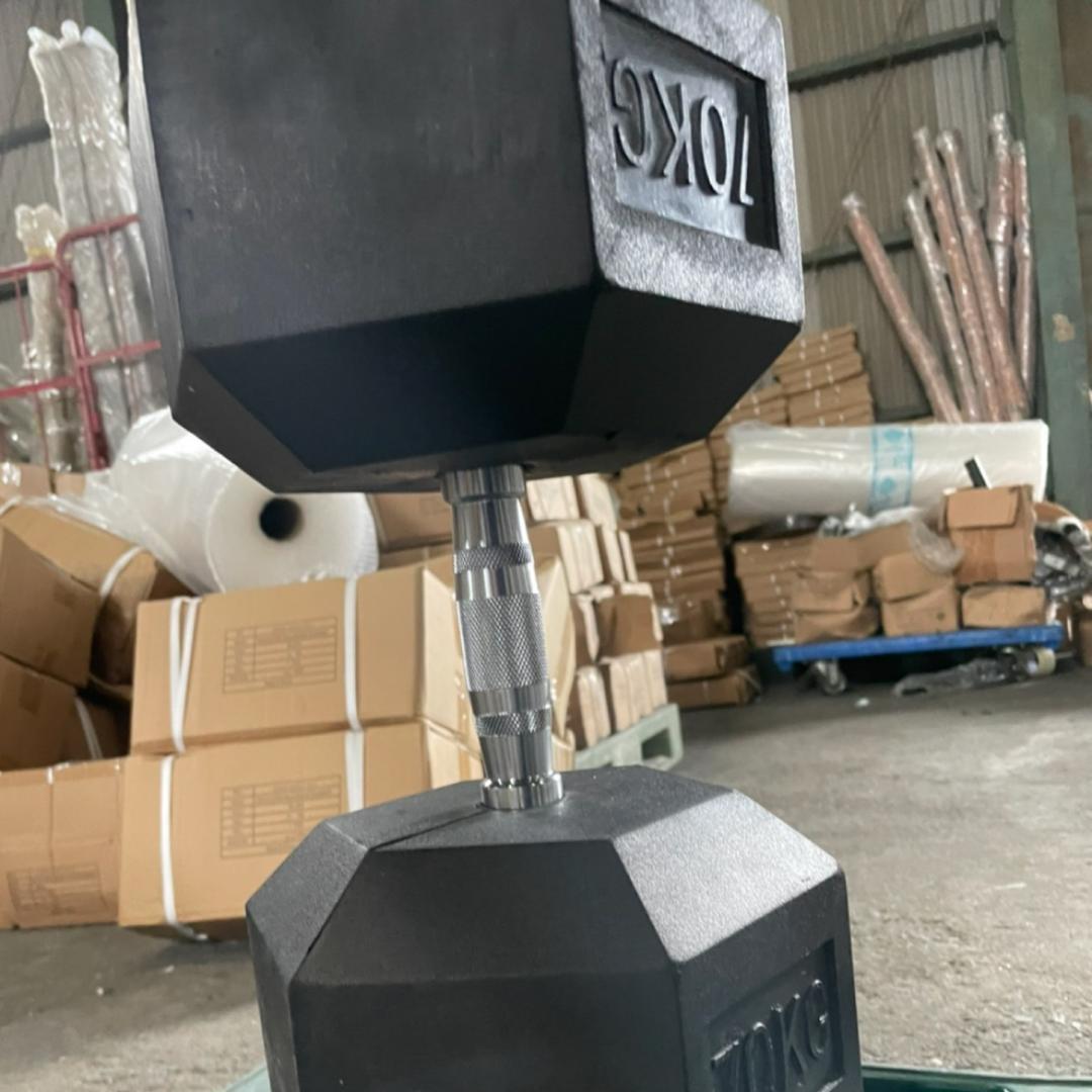 ラバー ヘックス ダンベル 70kg × 2個 セット