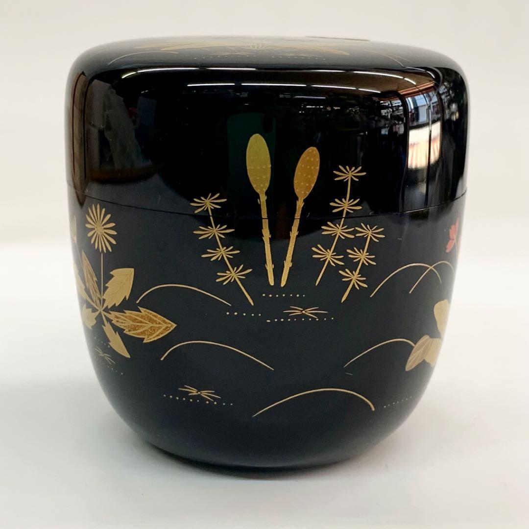 【中棗　春野蒔絵】　　新井喜峰　　共箱