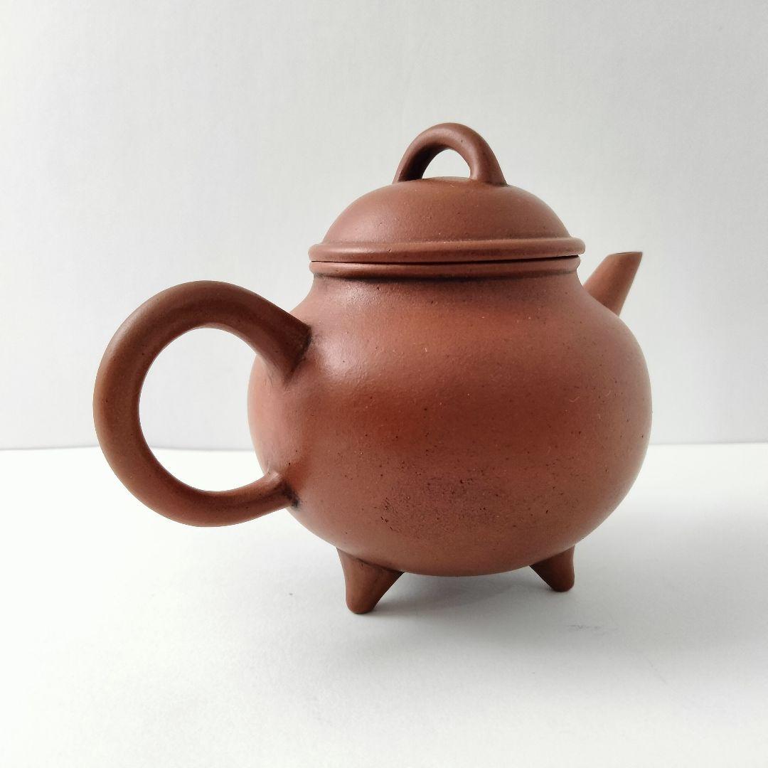 M156-4 朱泥 紫砂壷 一片幽香出 孟臣 水平 款 急須 古作　 i