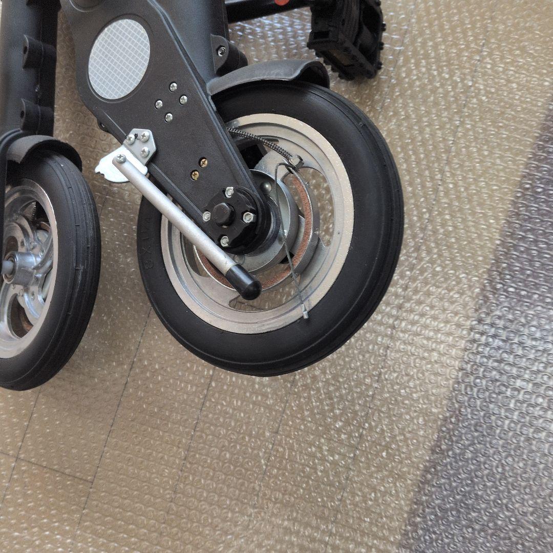 折りたたみ自転車 黒赤 コンパクト収納　 軽量 高さ4段階