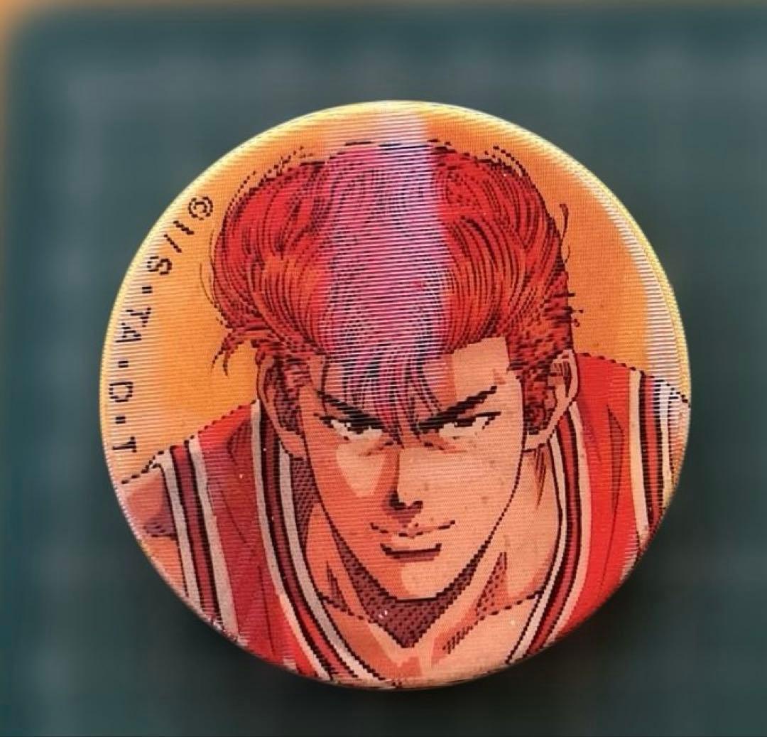 スラムダンク 缶バッジ 桜木花道 ホログラム 井上雄彦　レトロ　難あり