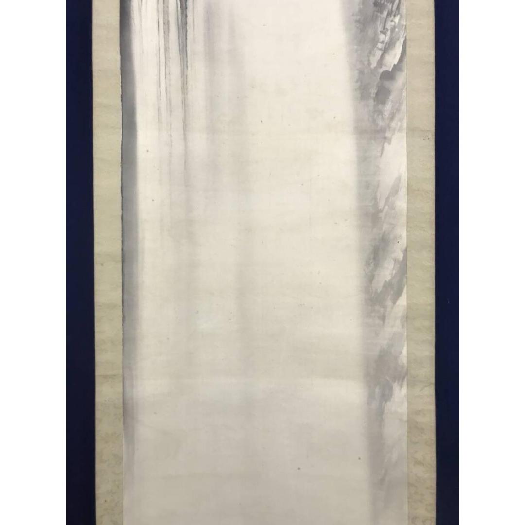 真作/羽田桂舟/滝図/瀑布/夏の掛軸/掛軸/名家伝来/AK-402