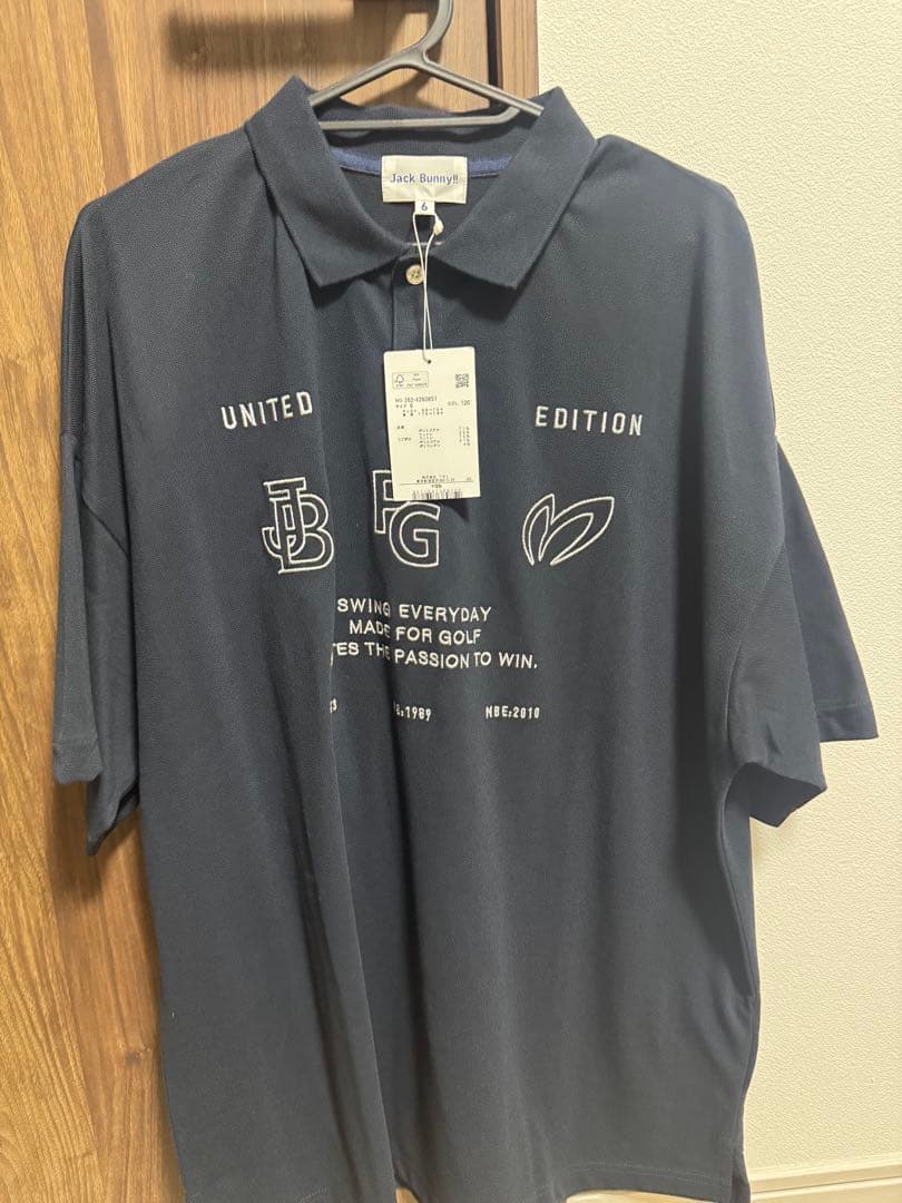 jack Bunny！ゴルフシャツ ネイビー L サイズ6