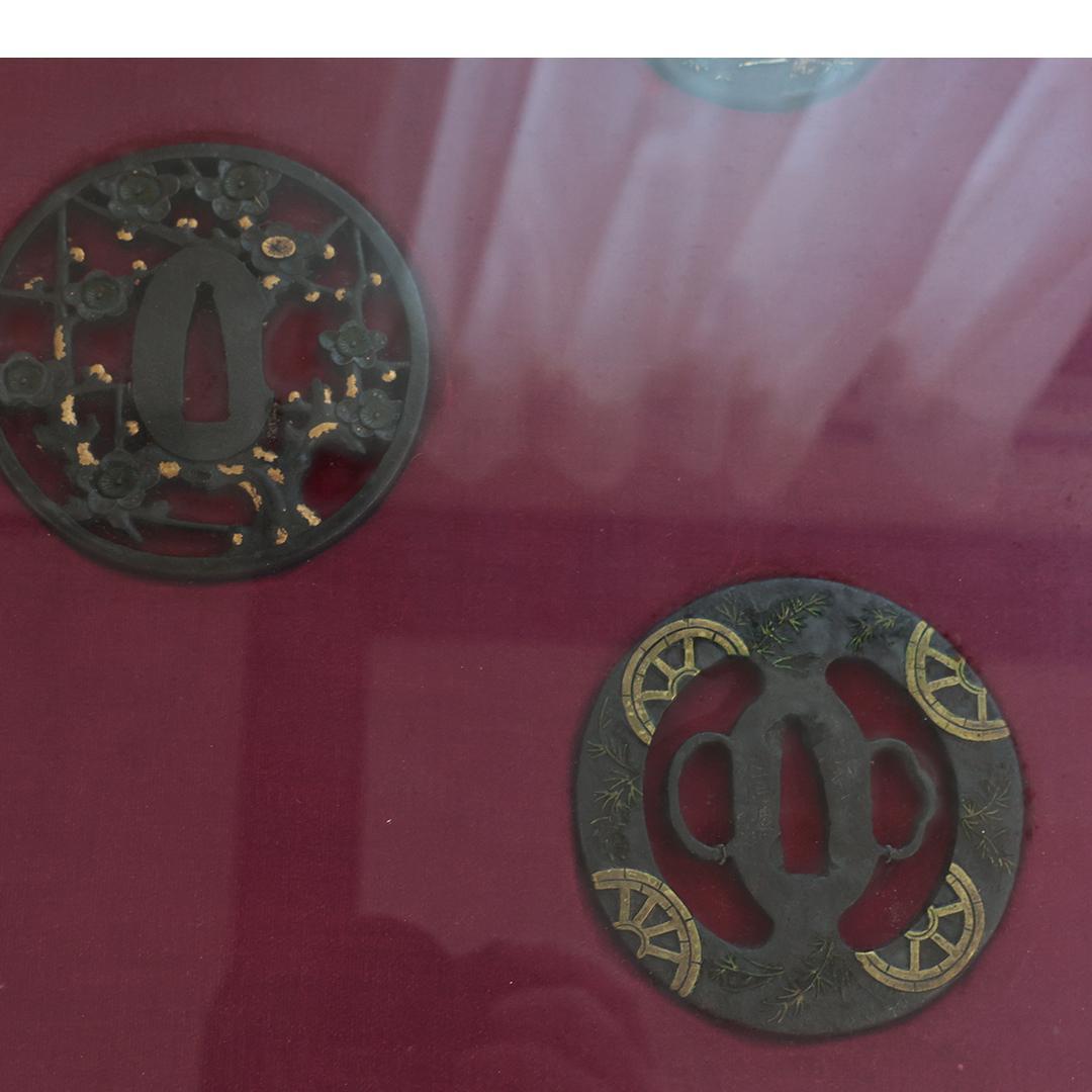 【最終値下げ】日本刀装具（鍔）5点セット（ケース付き）