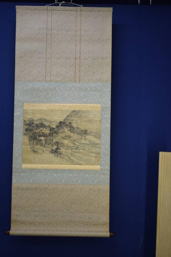 不詳/作者不詳/山水/山村図/風景/布袋屋掛軸HK-33