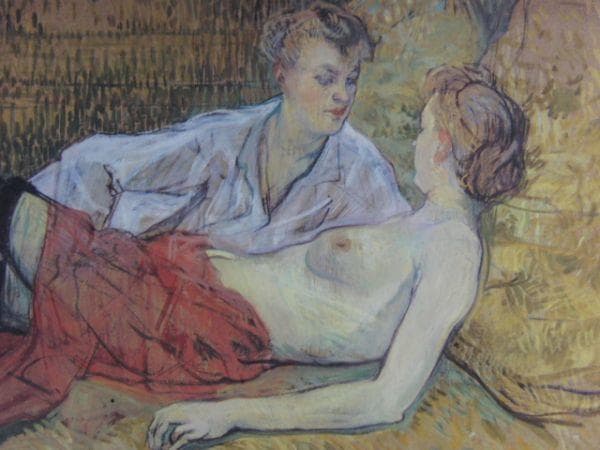 アンリ・ド・トゥールーズ＝ロートレック、二人の女友達、希少な画集より