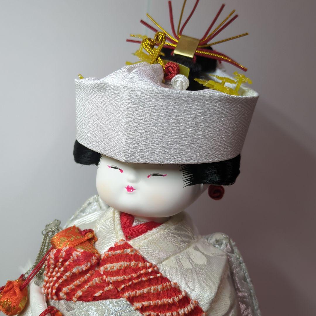 花嫁さん　木目込人形　 白赤衣装