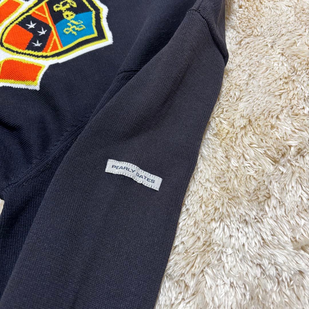 PEARLY GATES パーリーゲイツ クルーネックロゴニット ブラック 5
