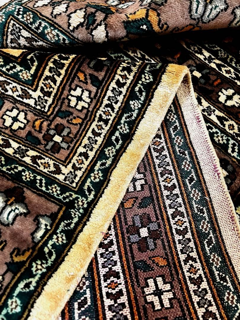 オールド ペルシャ絨毯 シルク125㎝ 難あり スペシャル 特価