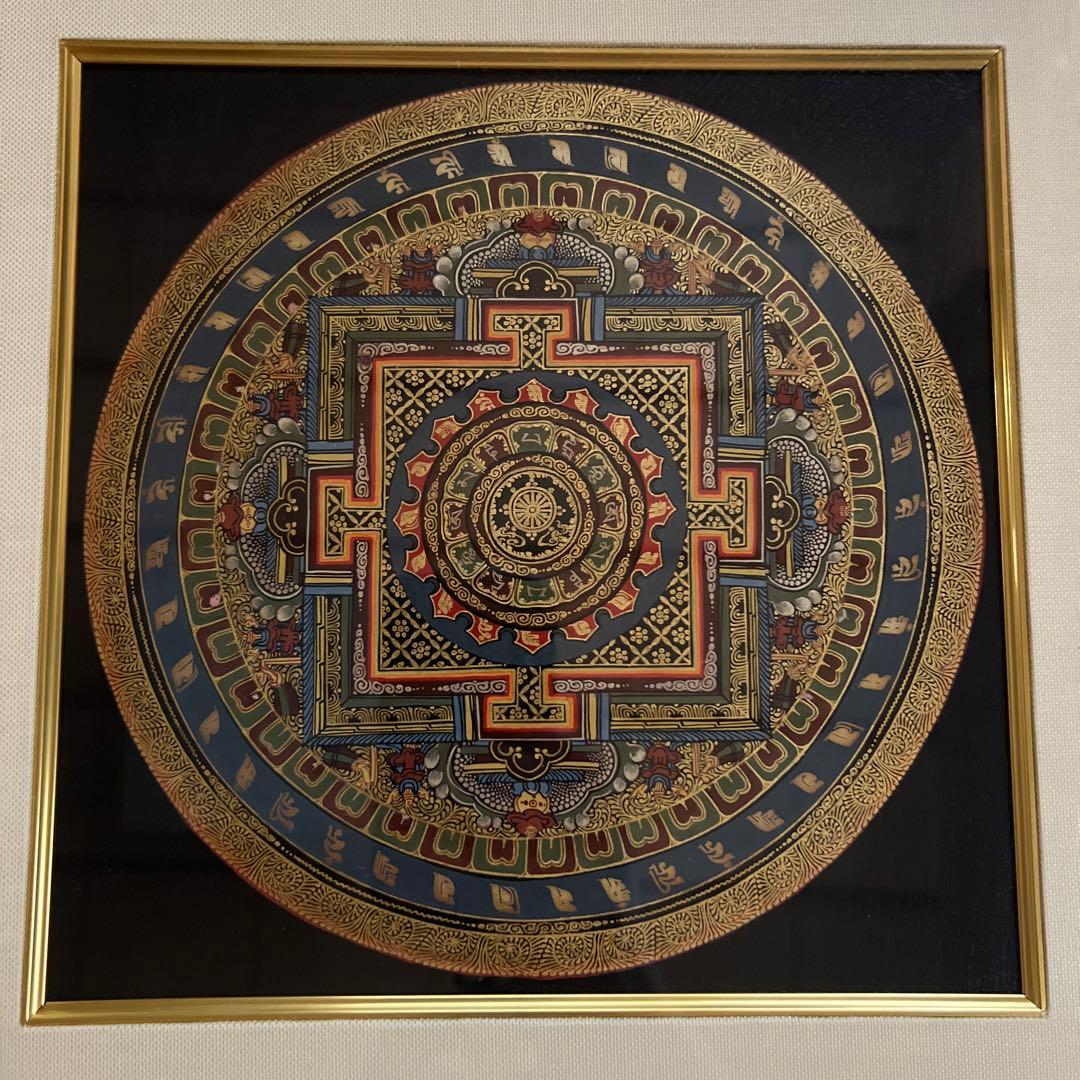 密教真言曼荼羅　額縁付き