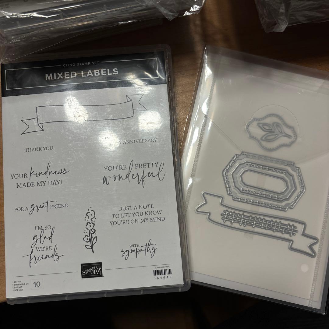 一点限り♡未使用MIXED LABELS スタンプセットとダイスタンピンアップ