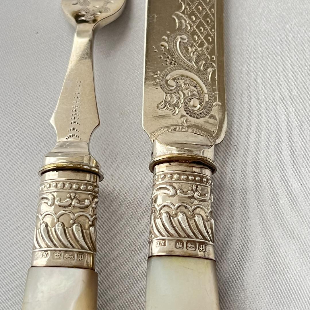 【Yates Brothers】【白蝶貝/純銀継手】ビクトリアン デザートセット