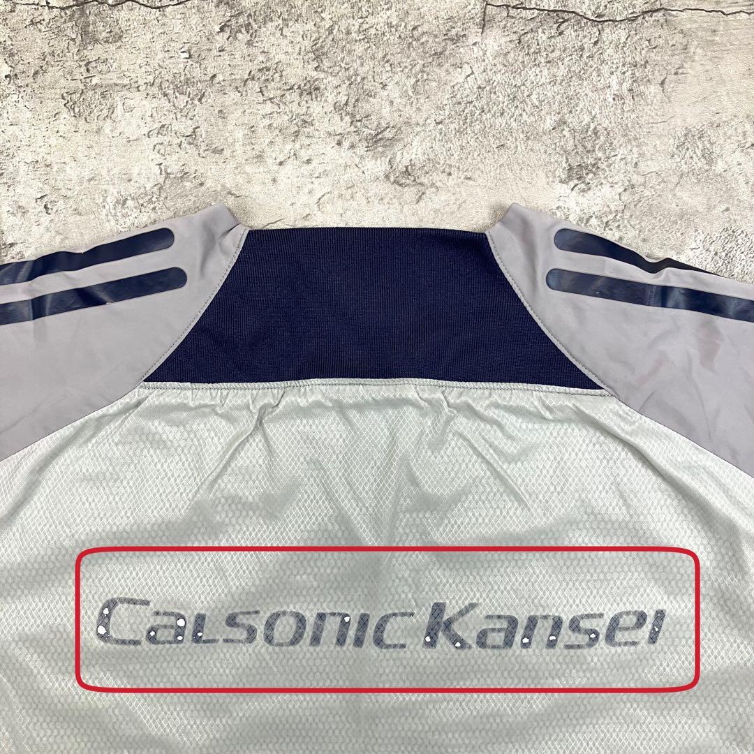 00s adidas 横浜F・マリノス 長袖ピステトップ 日本製 古着 企業ロゴ