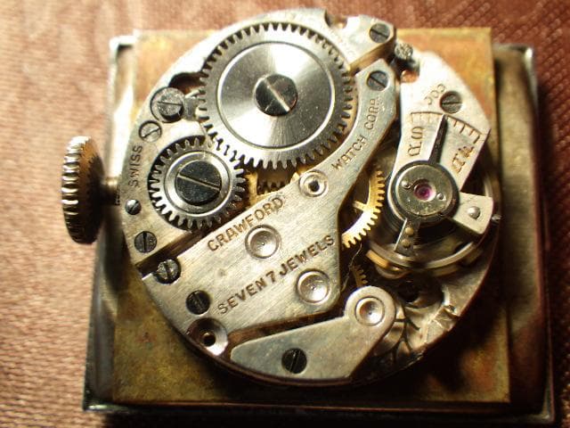 totot★【1940年代頃】CRAWFORD スイス製 手巻き腕時計