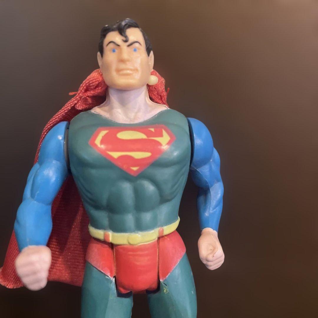 1984年ビンテージスーパーマン フィギュア 約15cm 赤ケープ