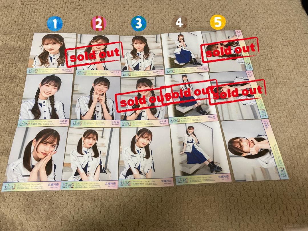 ナナニジ　22/7　11th衣装　ブロマイド　バラ売り