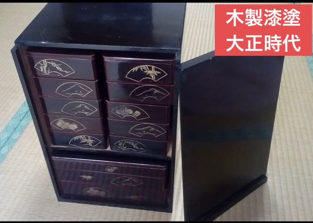 木製漆塗　骨董品　アンティーク　弁当十人揃