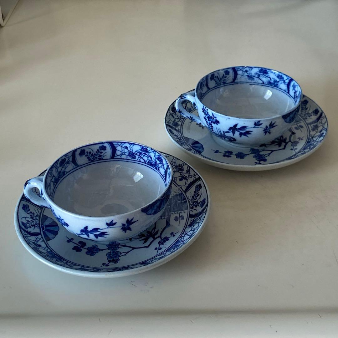 Creil et Montereau JAPONカップ&ソーサー　一客　秋月さま