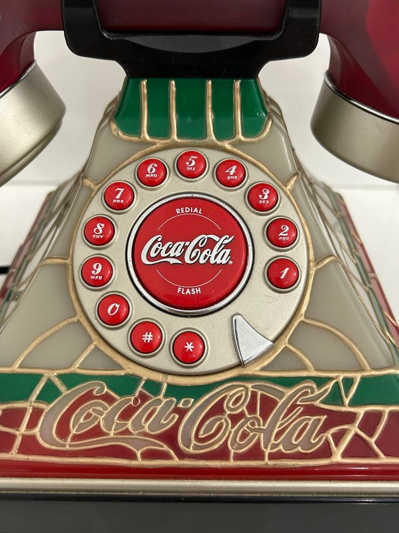 コカコーラ　電話機　ステンドグラス風　アンティーク　ビンテージ