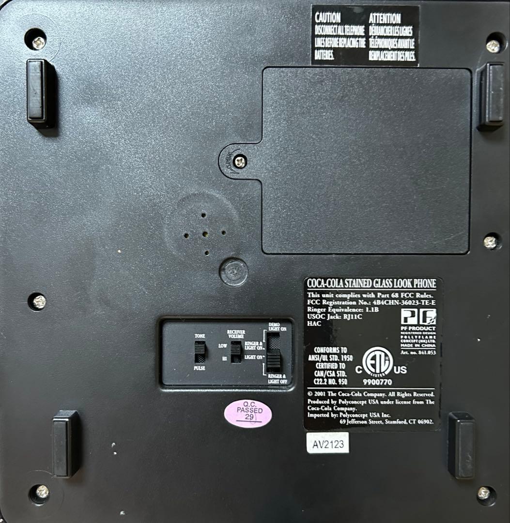 コカコーラ　電話機　ステンドグラス風　アンティーク　ビンテージ