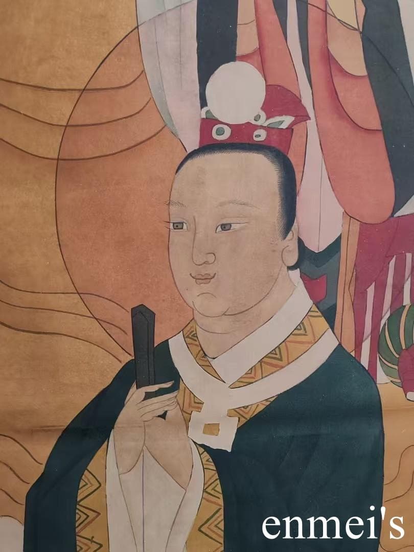 中国古美術・純手描き大六尺中堂神仙图・人物画・丁観鵬印款・書道・絹本・肉筆・珍品