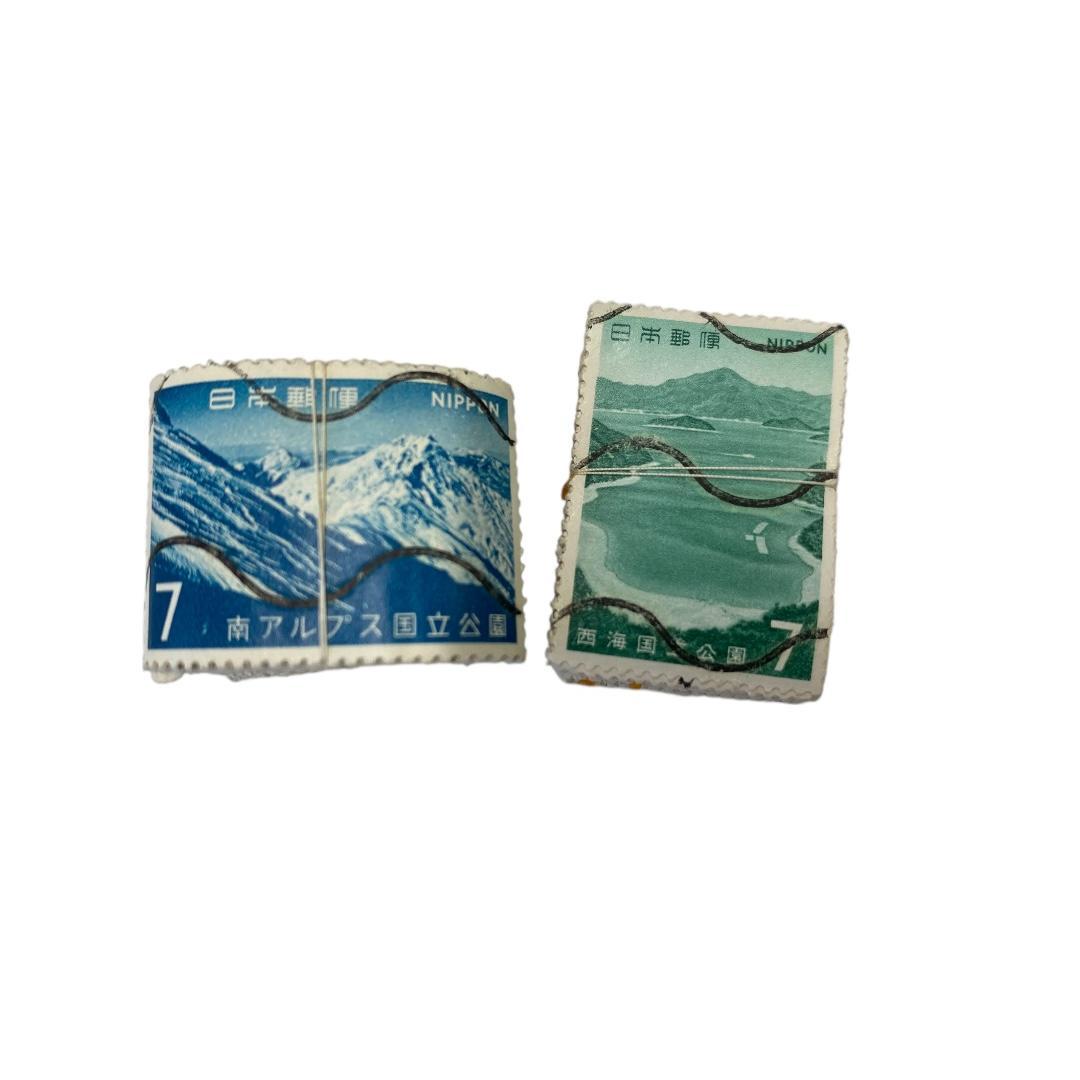 使用済み切手　国立公園記念切手　8種各約100枚づつ　dd064