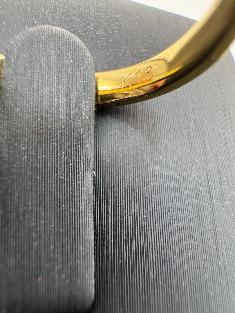 《日本製18金》K18ゴールド テクスチャーリング1.84g 11号 即日発送