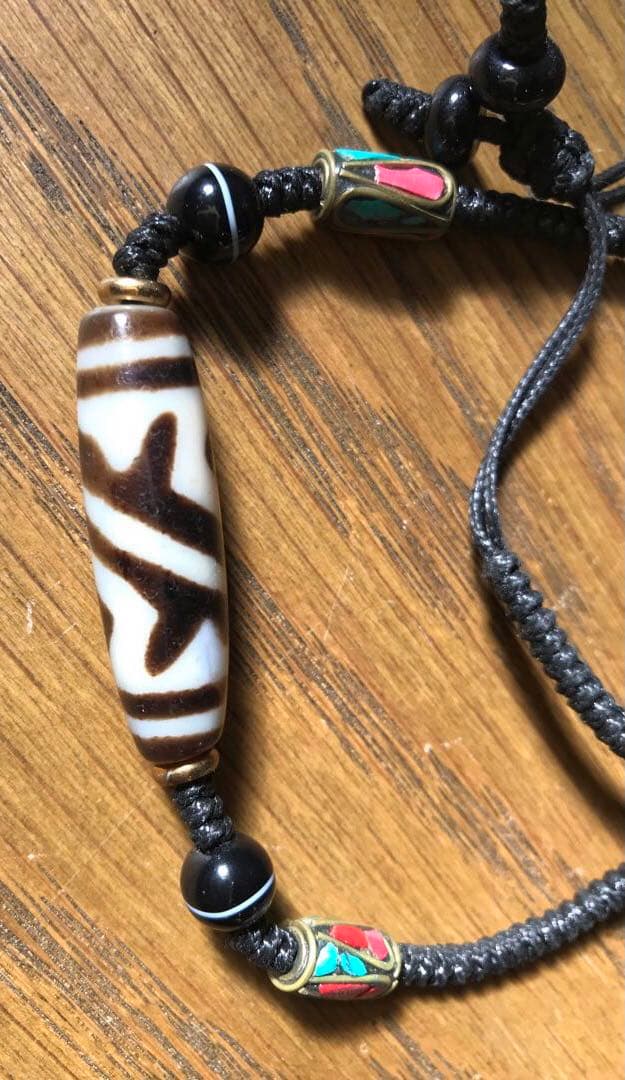 ☘️超レア 双魚金剛二眼天珠 ジービーズ Dzi　ネックレス