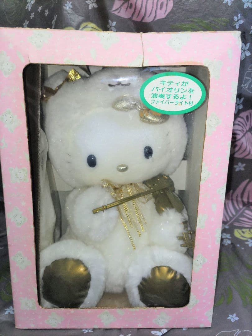 ハローキティ ライトドール天使　ファイバードールバイオリン希少レア　ヴィンテージ