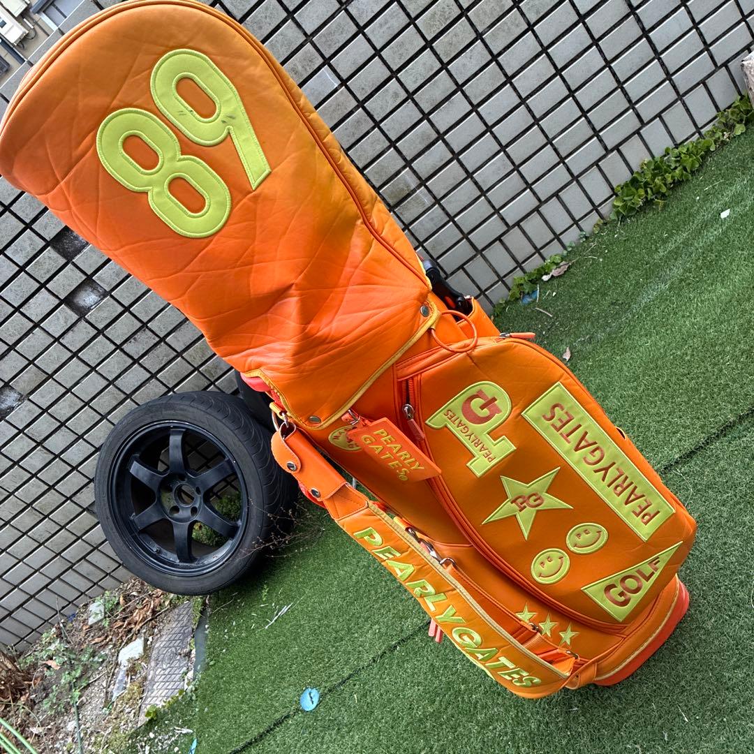 PEARLY GATES ゴルフキャディバッグ 89 オレンジ