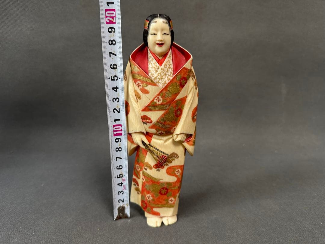 極上　博多人形　希少品　置物　仏像　和彫　天然素材　アンティーク　和彫　置物