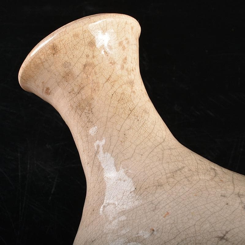 北大路魯山人作　志野焼　絵志野　鉄絵草文　大徳利　M　R5619B