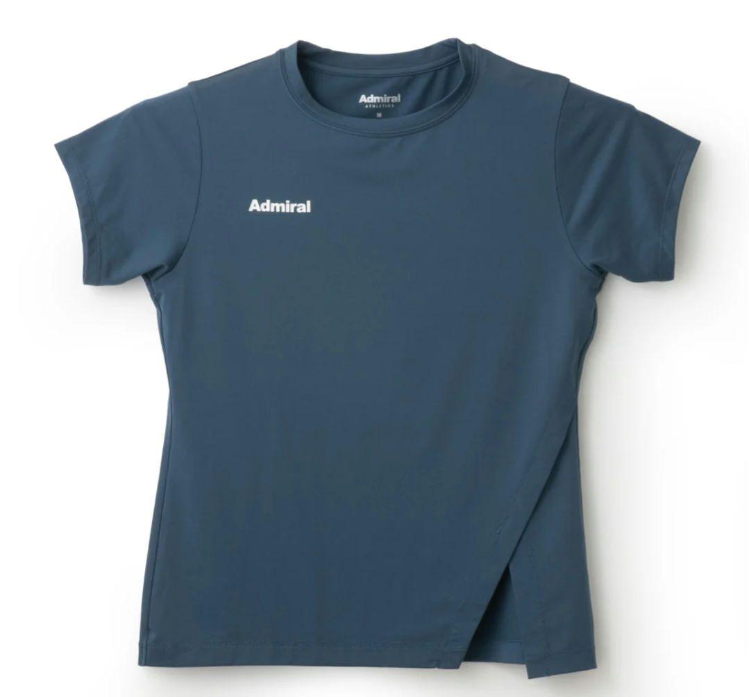 アドミラル テニス サイドアシメスリットTEE Lサイズ　ネイビー