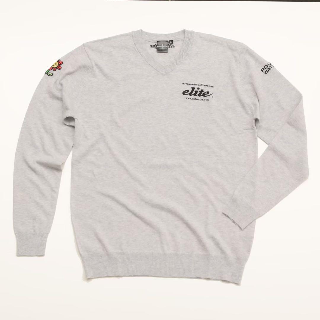 エリートグリップ　Vネックセーター　グレー　新品　Lサイズ