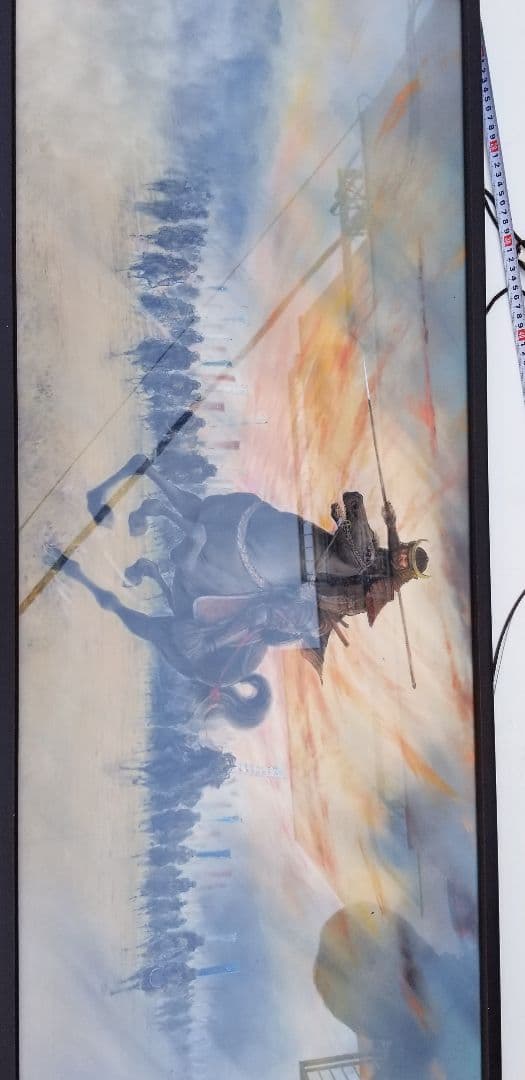 美術品・絵画・戦国騎馬軍団・額入り