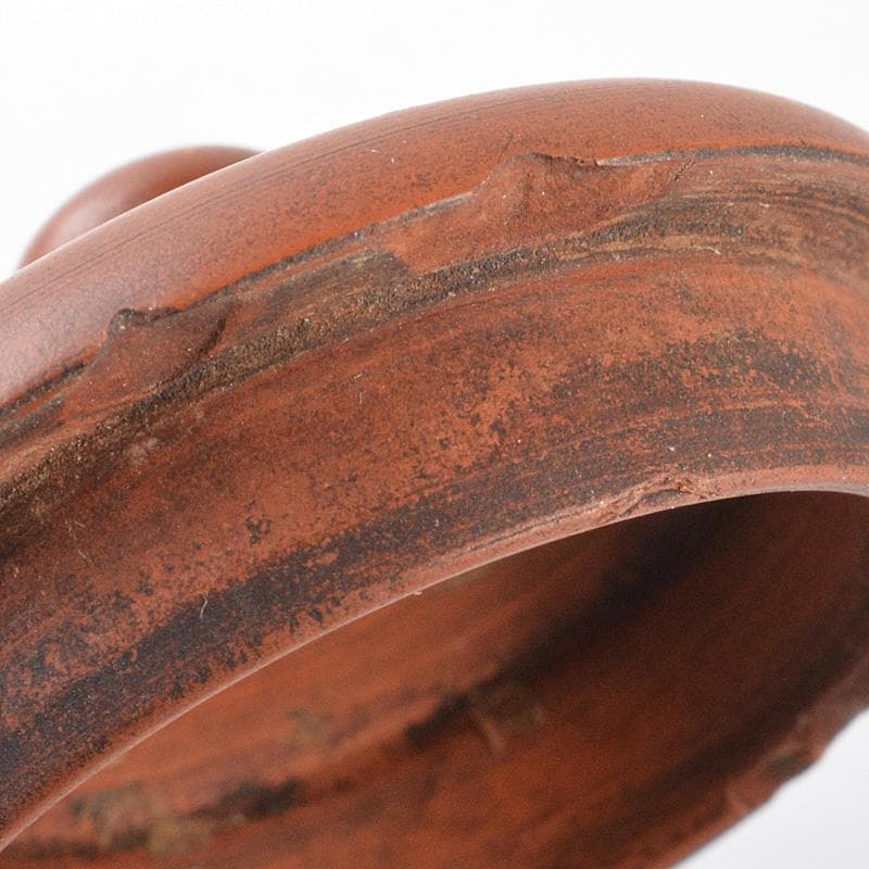 常滑焼　初代　山田常山造　朱泥　漢詩文　茶壷　急須　V　R5681