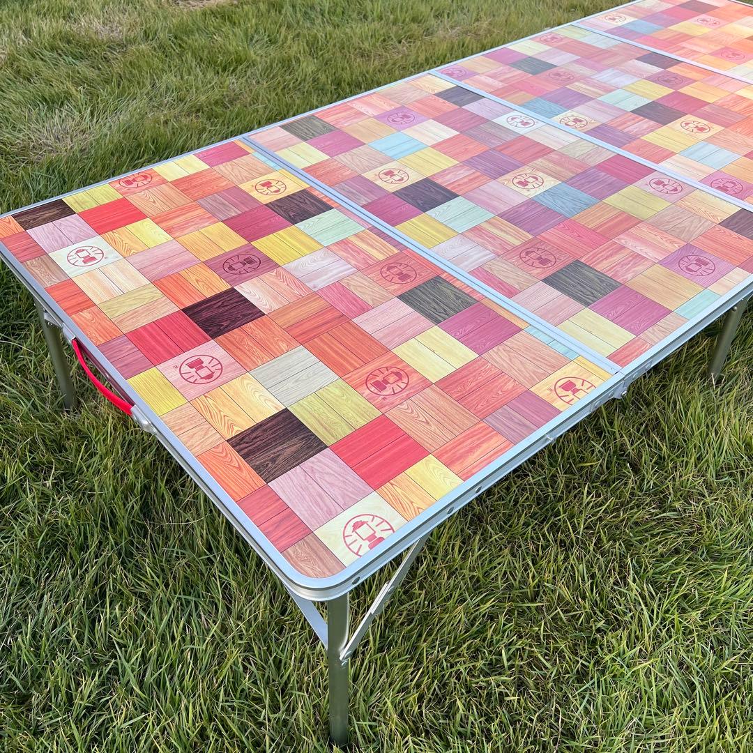 【美品】Coleman ナチュラルモザイク リビングテーブル 180プラス