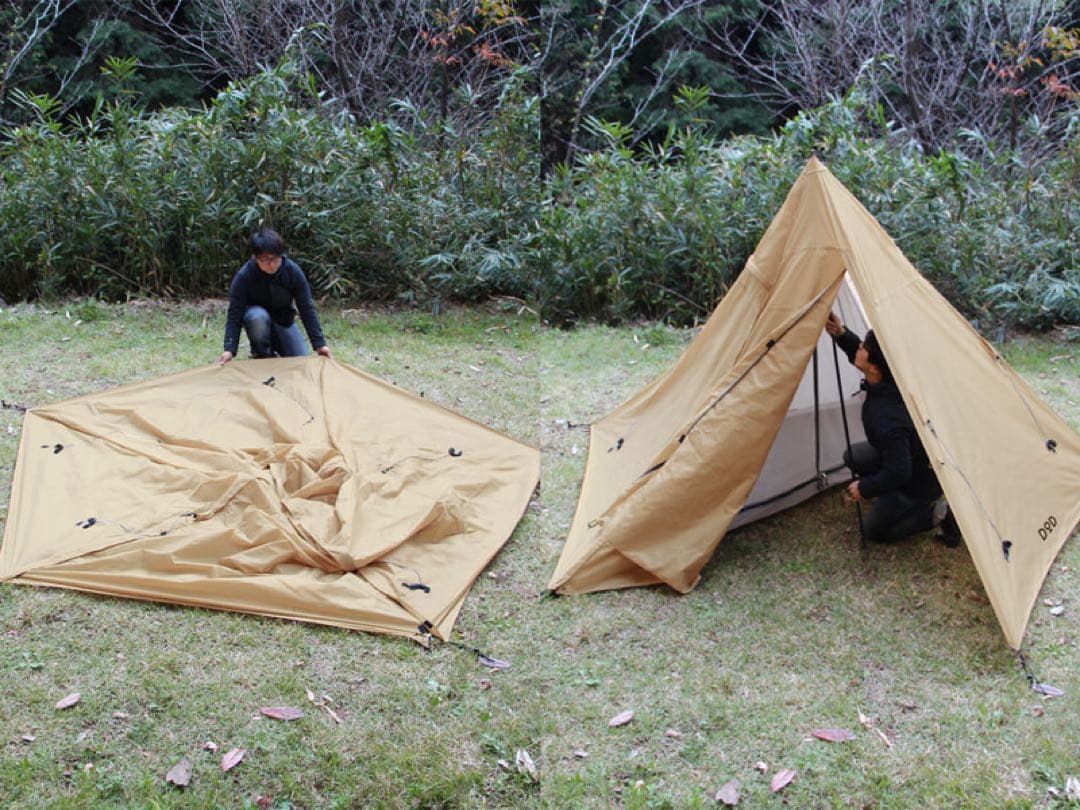 【美品】DOD ライダーズワンポールテント　T1-422-TN 初心者　ソロ