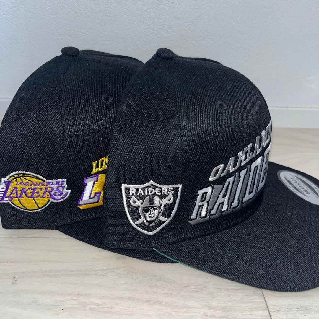 NBA レイカーズ×NFL レイダース カスタムキャップ