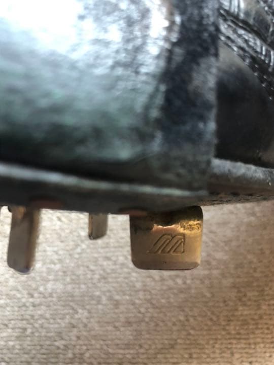 【最終値下げ】おまけ付き！　ミズノプロ　革スパイク　ビックM