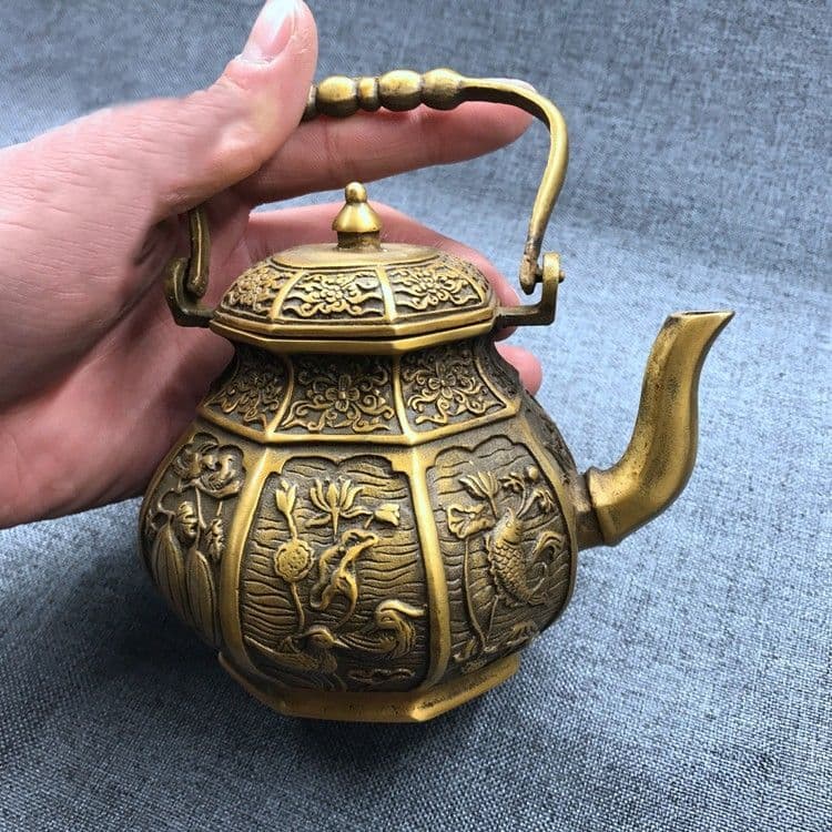 黄銅八宝壷の装飾工芸品、贈り物、コレクション銅器