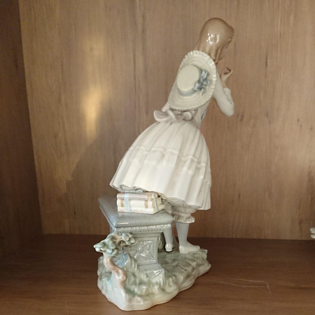 リヤドロ 大型 少女 高さ 花　引き取り　本物　置物　癒やし　引き取り