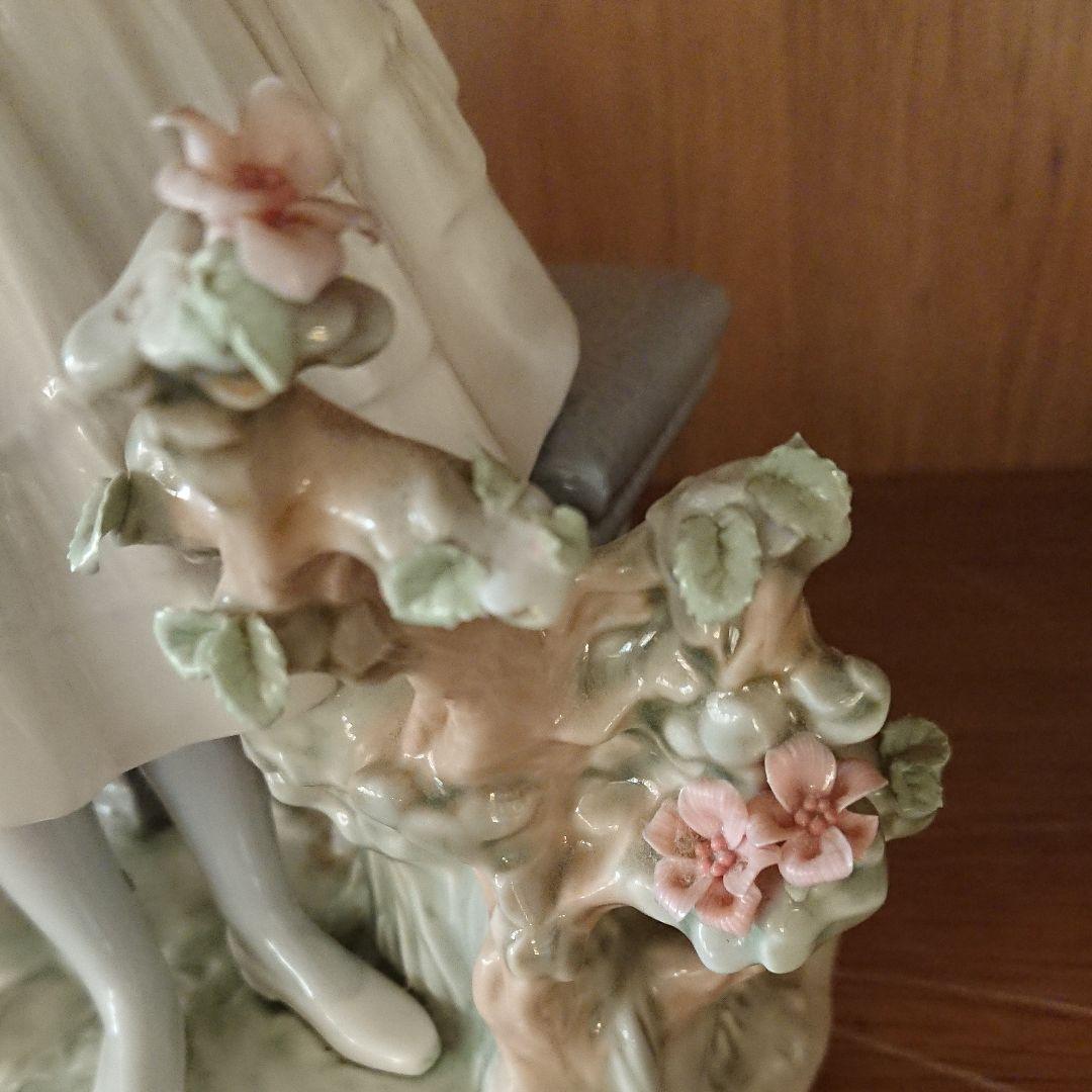 リヤドロ 大型 少女 高さ 花　引き取り　本物　置物　癒やし　引き取り