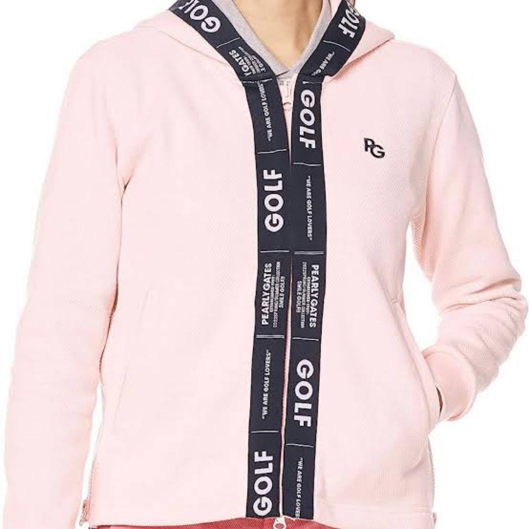 【試着のみ】PEARLY GATES GOLF フード付きパーカー ピンク 0